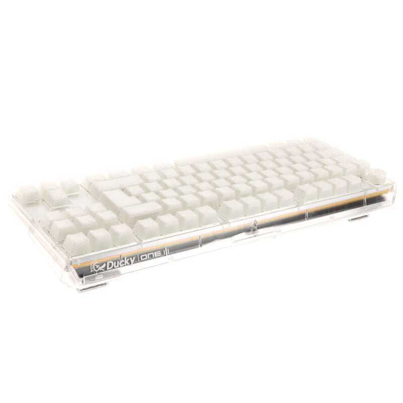 Ducky One 3 Aura White TKL gamingtastatur RGB MX-Red detalj av tastaturknapper