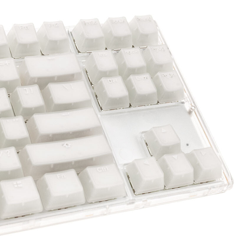 Ducky One 3 Aura White TKL gamingtastatur RGB MX-Speed-Silver sideprofil
