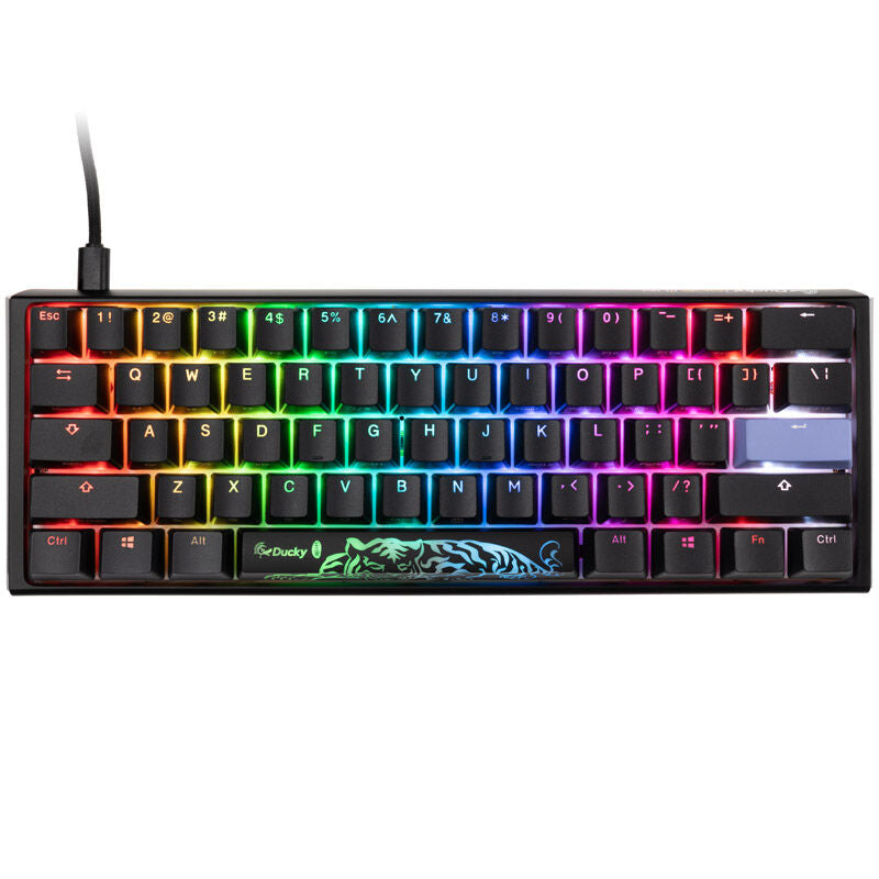 Ducky One 3 Classic Black/White Mini gamingtastatur bakside