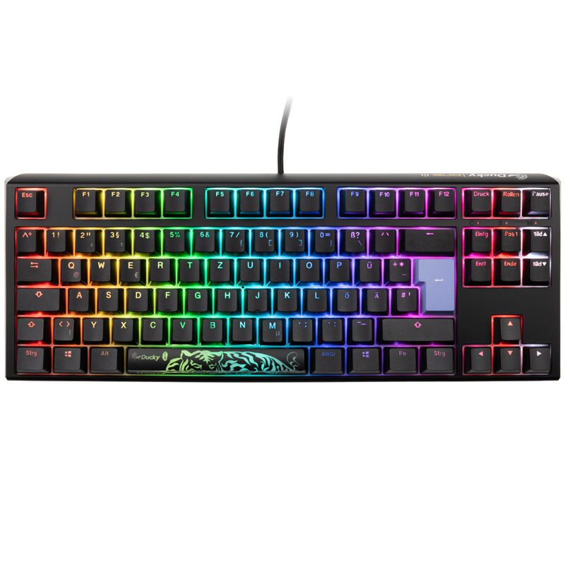 Ducky One 3 Classic Black/White TKL gamingtastatur RGB MX-Blue bakside