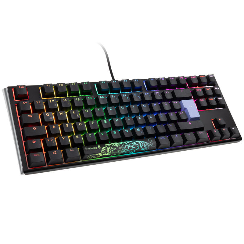 Ducky One 3 Classic Black/White TKL gamingtastatur RGB MX-Red forfra