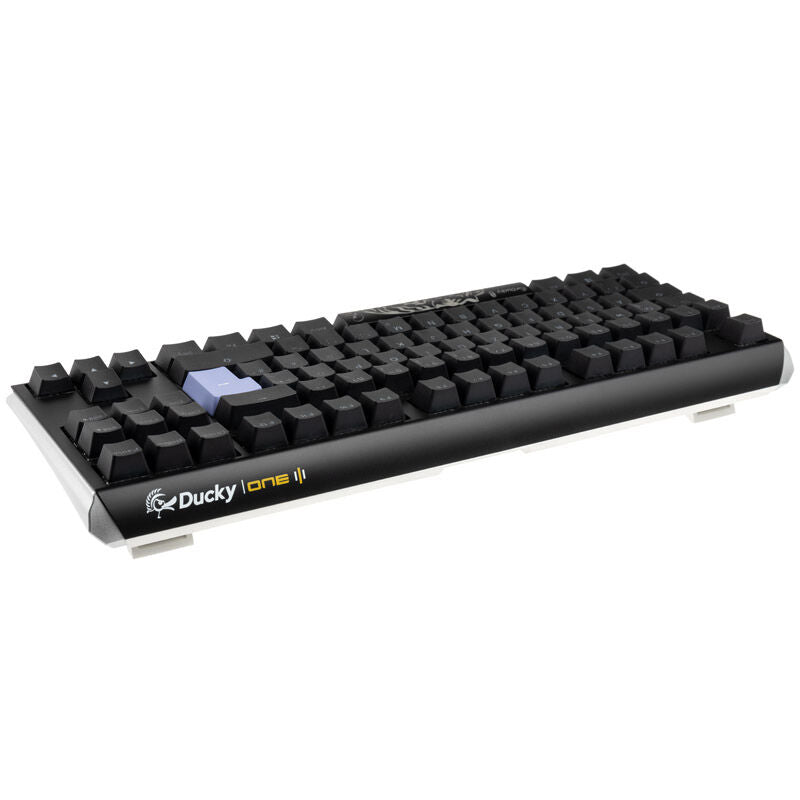 Detalj av Ducky One 3 Classic Black/White TKL gamingtastatur RGB MX-Speed-Silver tastaturknapper