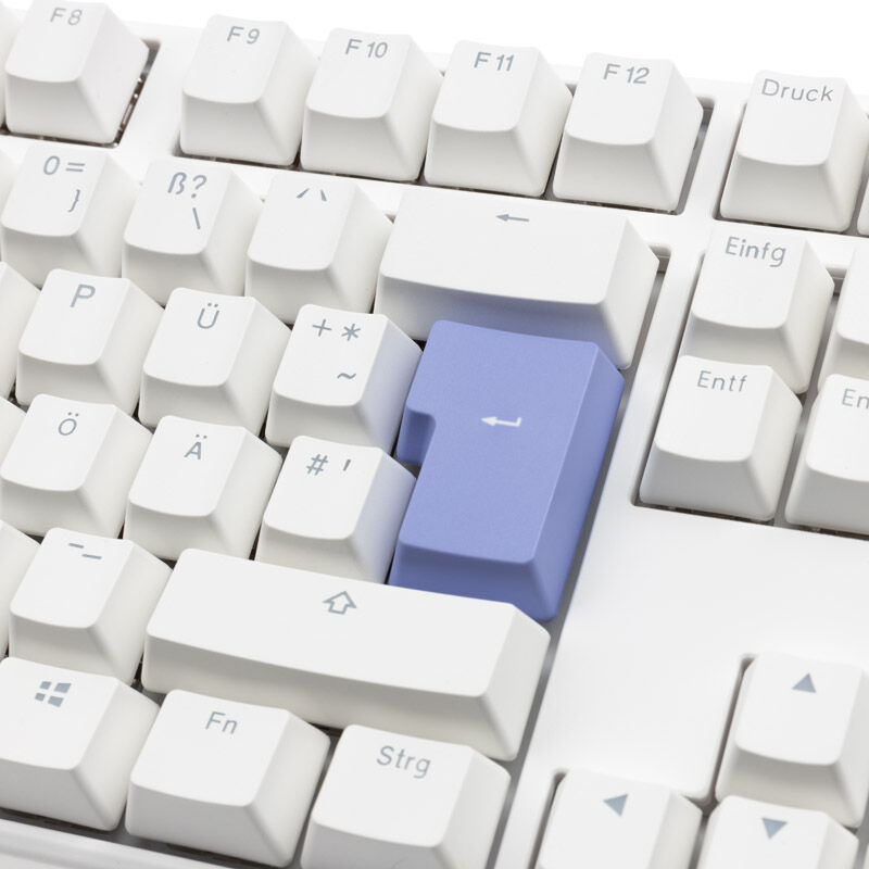 Sideprofil av Ducky One 3 Classic Pure White gamingtastatur