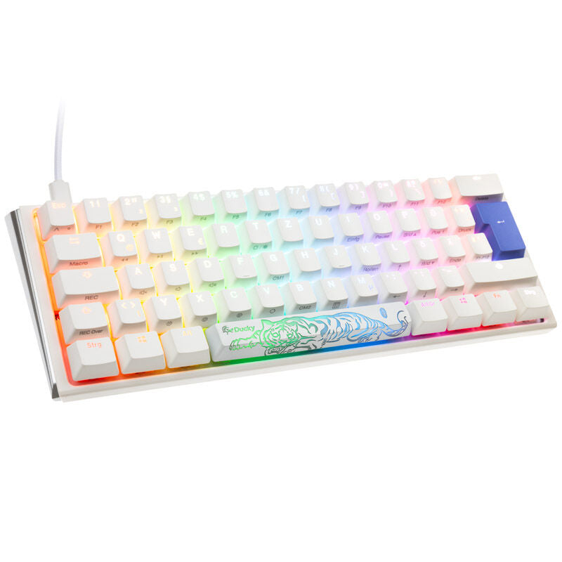 Ducky One 3 Classic Pure White Mini gamingtastatur forfra