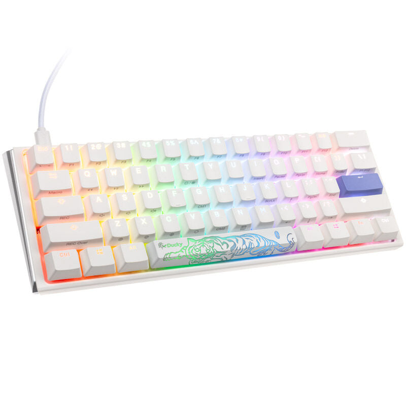 Ducky One 3 Classic Pure White Mini gamingtastatur forfra
