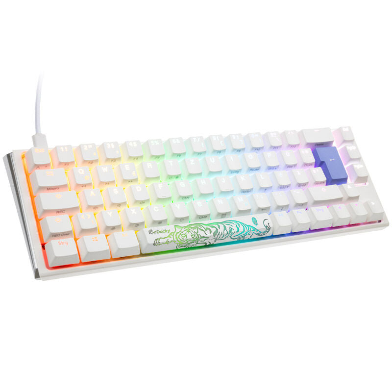 Ducky One 3 Classic Pure White SF gamingtastatur forfra