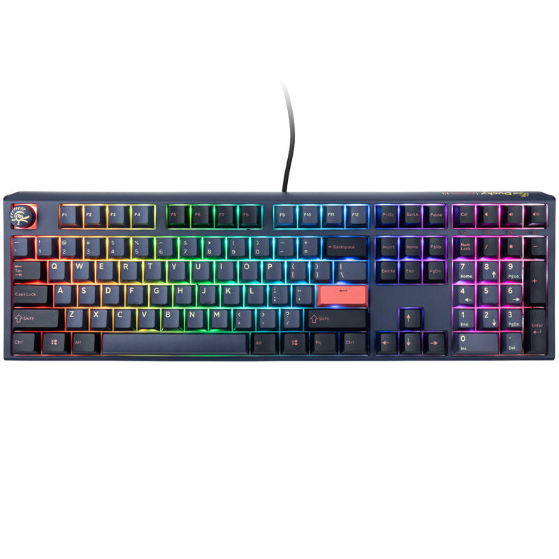 Ducky One 3 Cosmic Blue gamingtastatur bakside