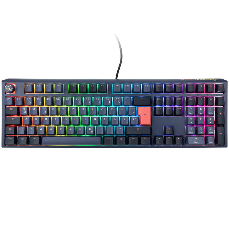 Ducky One 3 Cosmic Blue gamingtastatur bakside
