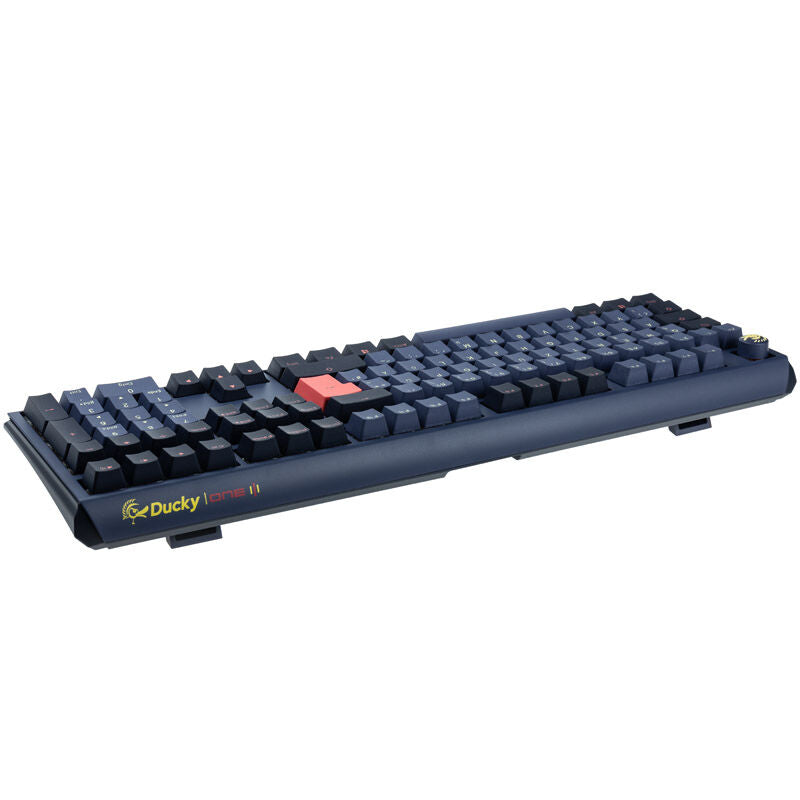 Nærbilde av Ducky One 3 Cosmic Blue tastaturtaster