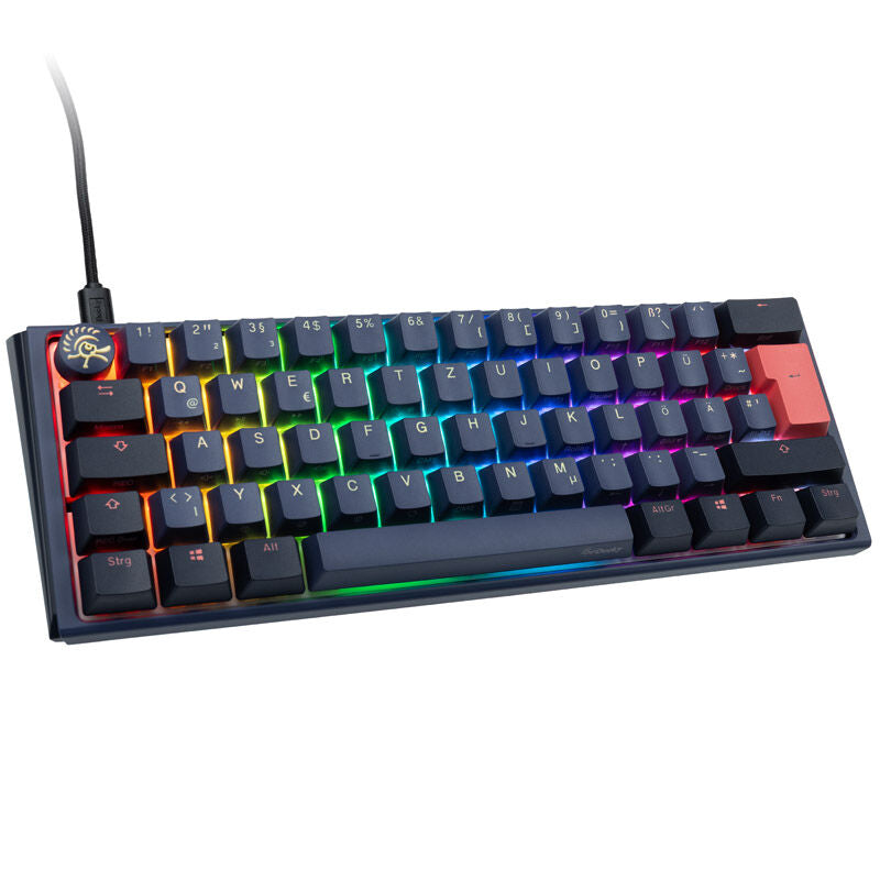Ducky One 3 Cosmic Blue Mini gamingtastatur 60% forfra