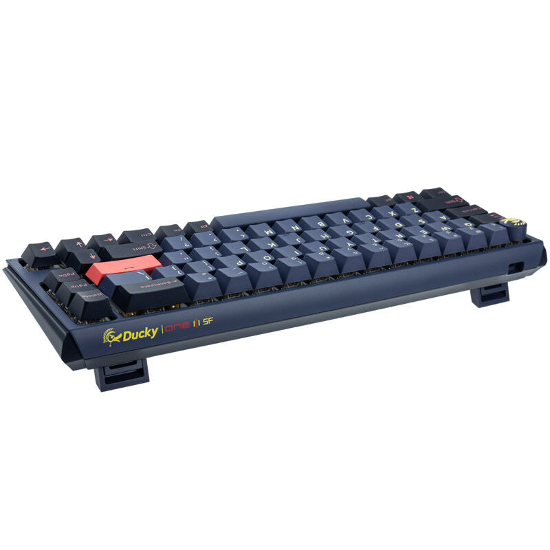 Ducky One 3 Cosmic Blue SF gamingtastatur 65% nærbilde av tastene