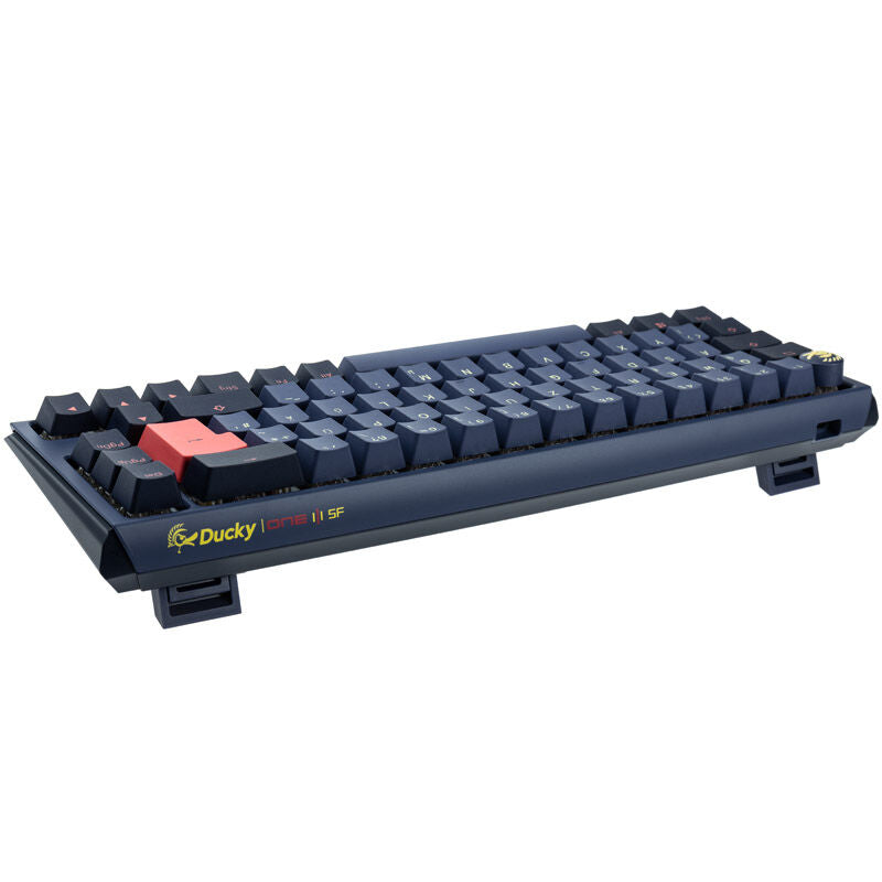 Detalj av Ducky One 3 Cosmic Blue SF gamingtastatur brytere