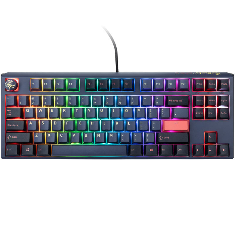 Ducky One 3 Cosmic Blue TKL gamingtastatur bakside