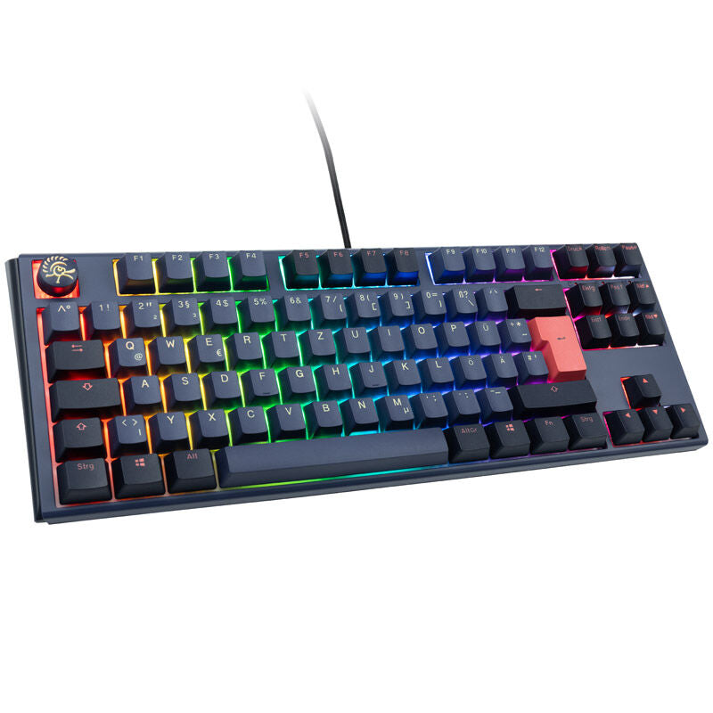 Ducky One 3 Cosmic Blue TKL gamingtastatur RGB MX-Silent-Red forfra