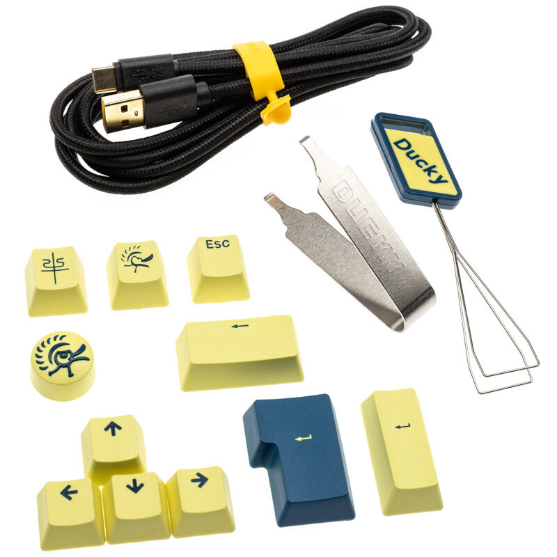 Tastaturkapsler av PBT på Ducky One 3 Daybreak Mini gamingtastatur 60%