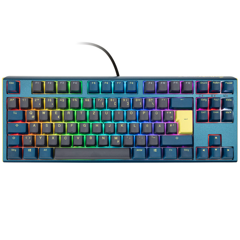 Ducky One 3 Daybreak TKL gamingtastatur RGB MX-Blue bakside