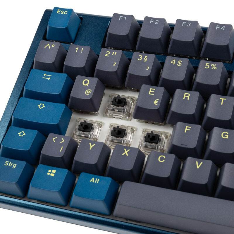 Detalj av RGB-belysning på Ducky One 3 Daybreak TKL