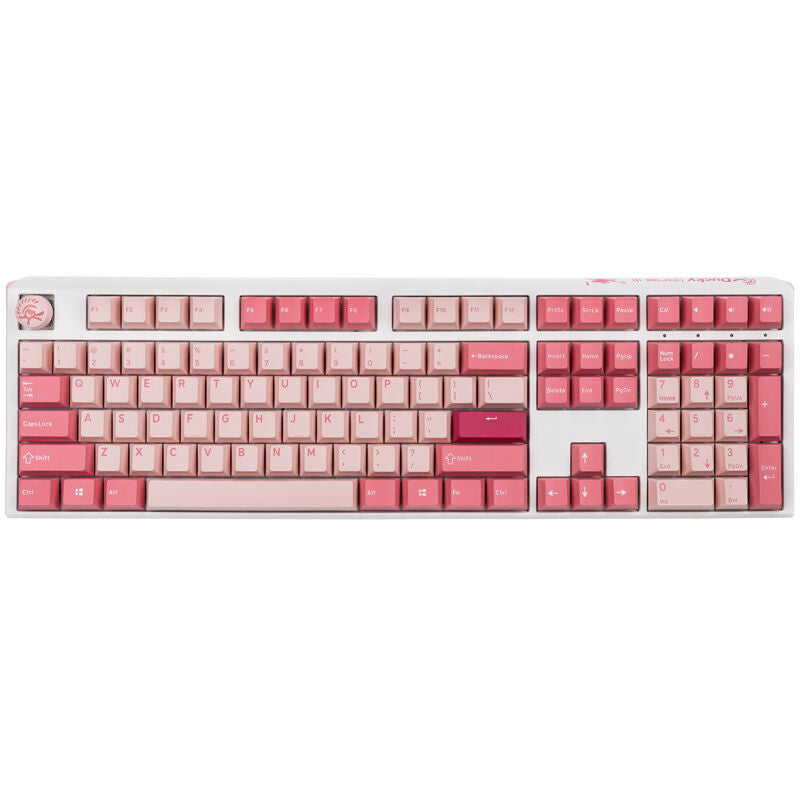 Ducky One 3 Gossamer Pink gamingtastatur bakside