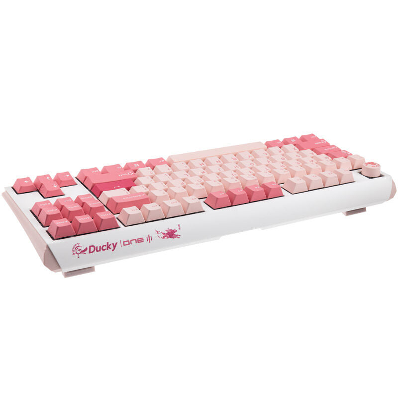 Detalj av Ducky One 3 Gossamer TKL Pink tastaturtaster