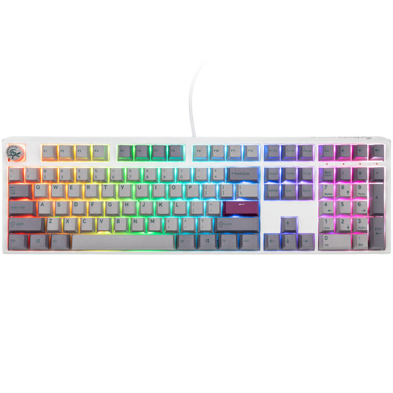 Ducky One 3 Mist Grey gamingtastatur bakside