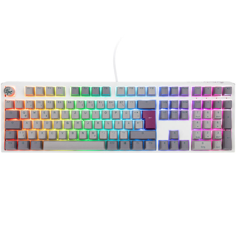 Ducky One 3 Mist Grey gamingtastatur RGB MX-Speed-Silver bakside