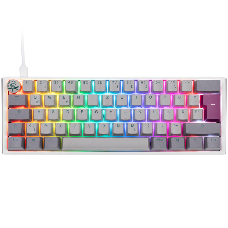 Ducky One 3 Mist Grey Mini gamingtastatur 60% bakside