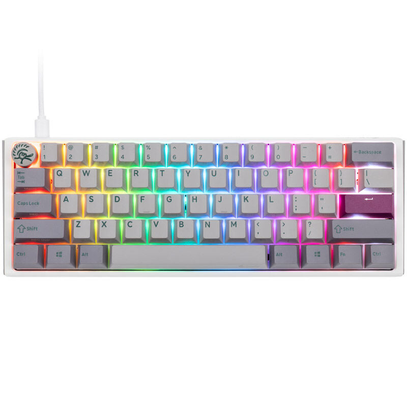 Ducky One 3 Mist Grey Mini gamingtastatur 60% bakside