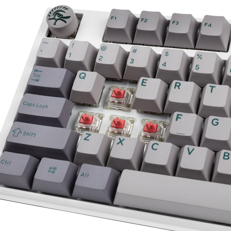Ducky One 3 Mist Grey gamingtastatur detalj av RGB-belysning