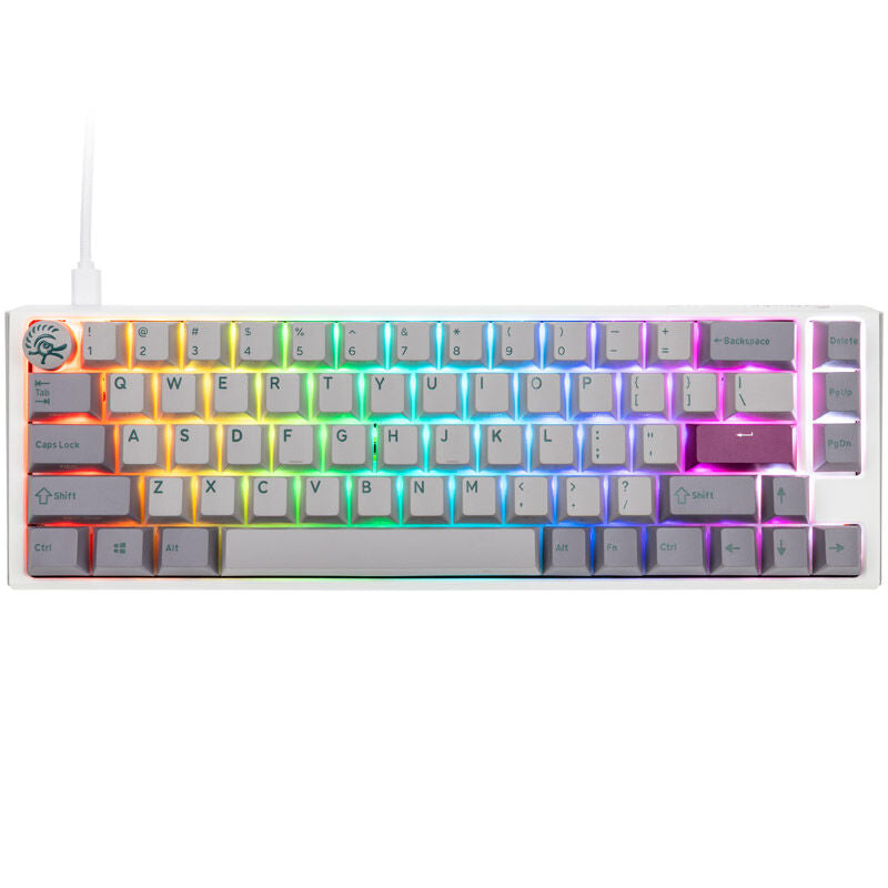 Ducky One 3 Mist Grey SF gamingtastatur bakside