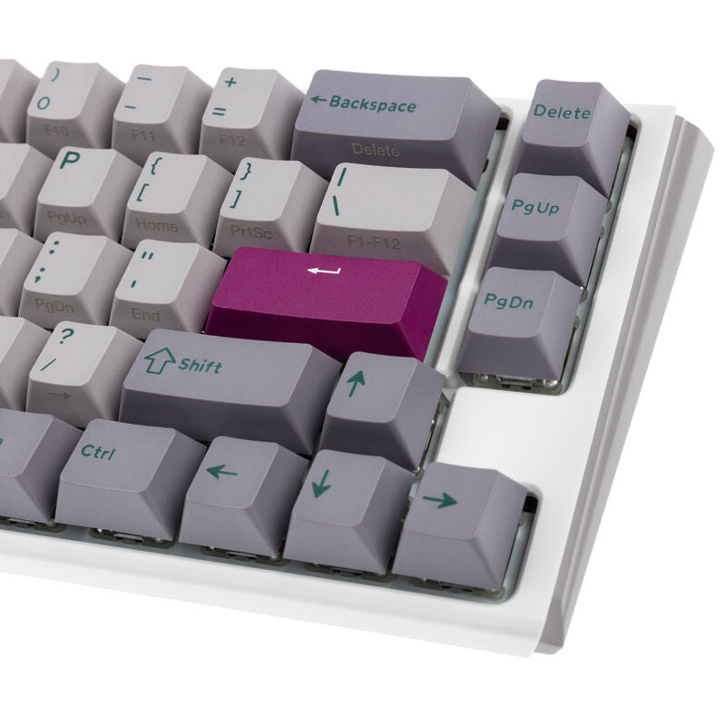 Ducky One 3 Mist Grey SF gamingtastatur 65% RGB MX-Silent-Red USB-C-tilkobling