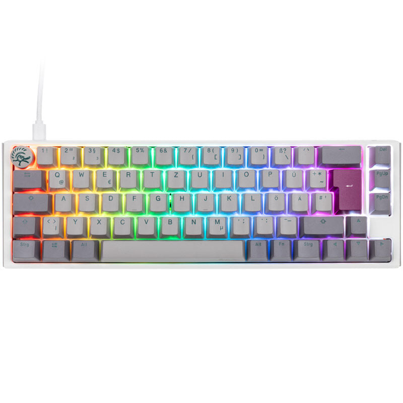 Ducky One 3 Mist Grey SF gamingtastatur bakside