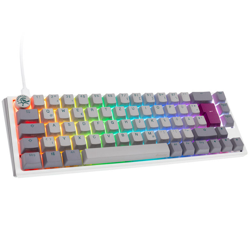 Ducky One 3 Mist Grey SF gamingtastatur forfra