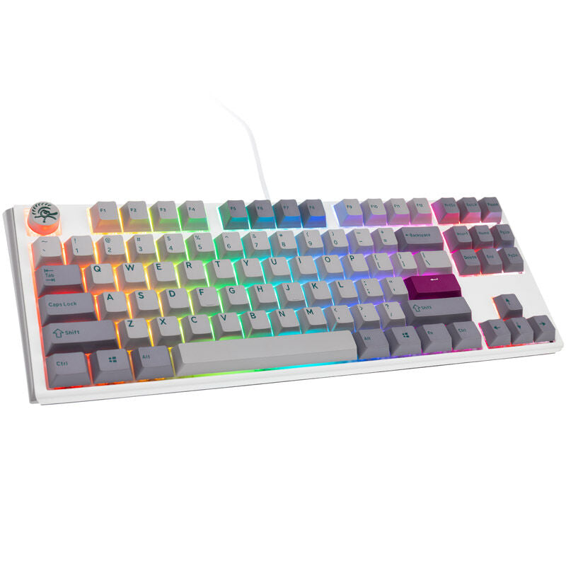 Ducky One 3 Mist Grey TKL gamingtastatur RGB forfra