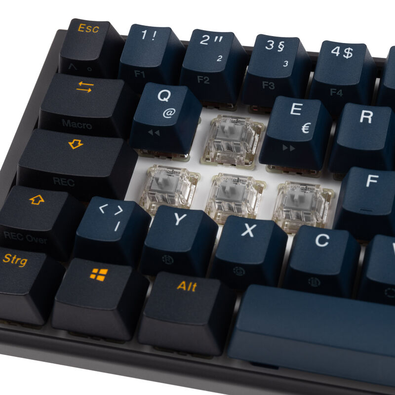 Ducky One 3 Pro Mini Nazca Line RGB-belysning i mørkt rom
