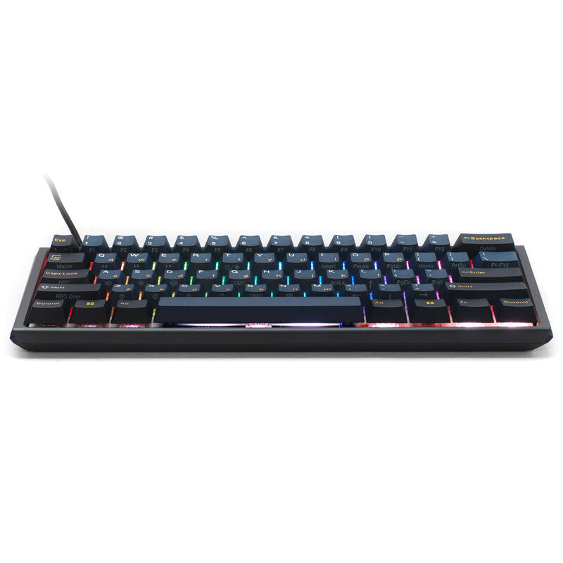 Montert Ducky One 3 Pro Mini Nazca Line tastatur på skrivebord