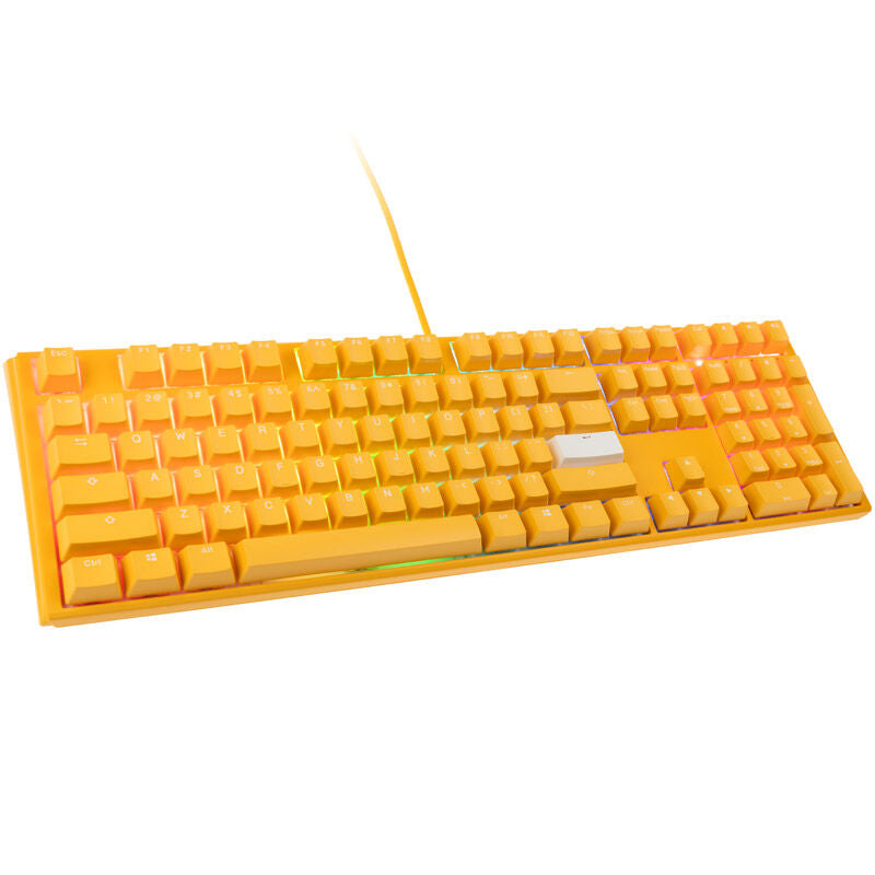 Ducky One 3 Yellow gamingtastatur forfra