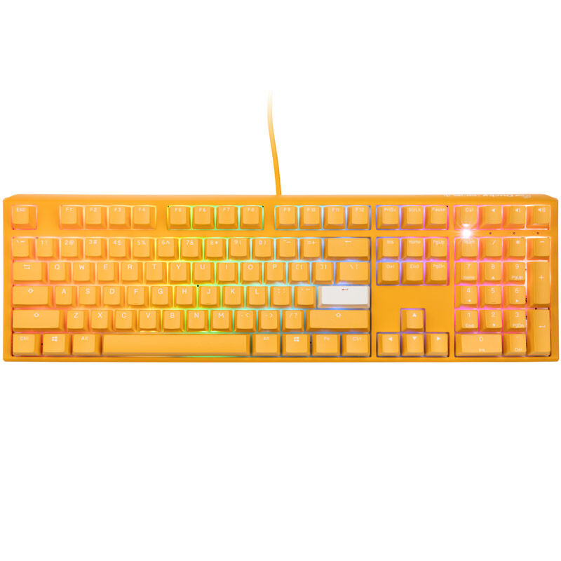 Ducky One 3 Yellow gamingtastatur RGB mekanisk MX-Black bakside