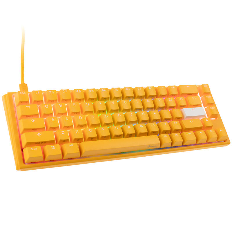 Ducky One 3 Yellow SF gamingtastatur 65% RGB forfra