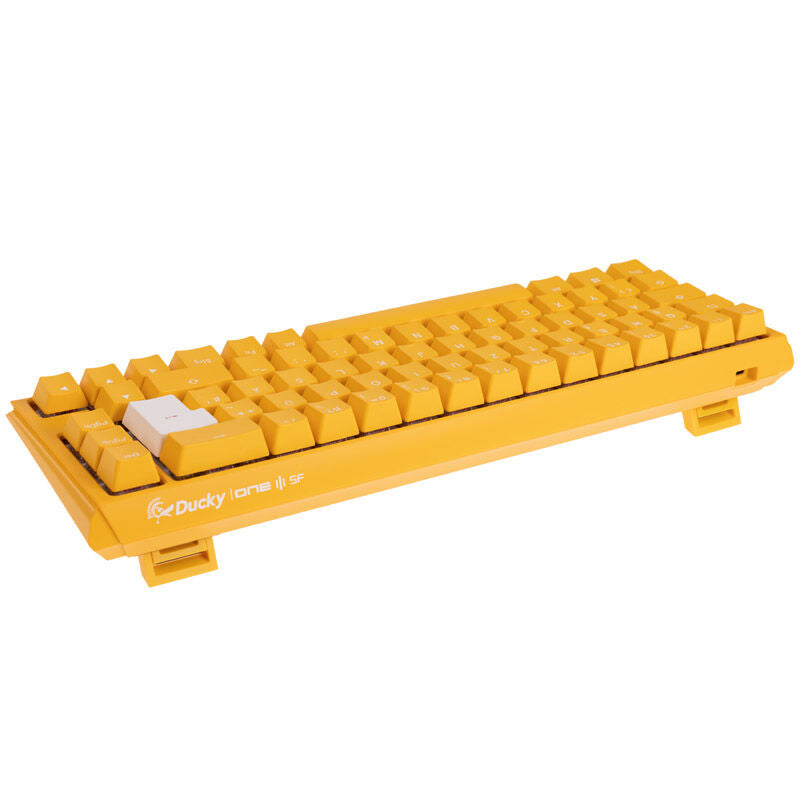 Nærbilde av Ducky One 3 Yellow SF gamingtastatur 65 % RGB tastaturkapsler