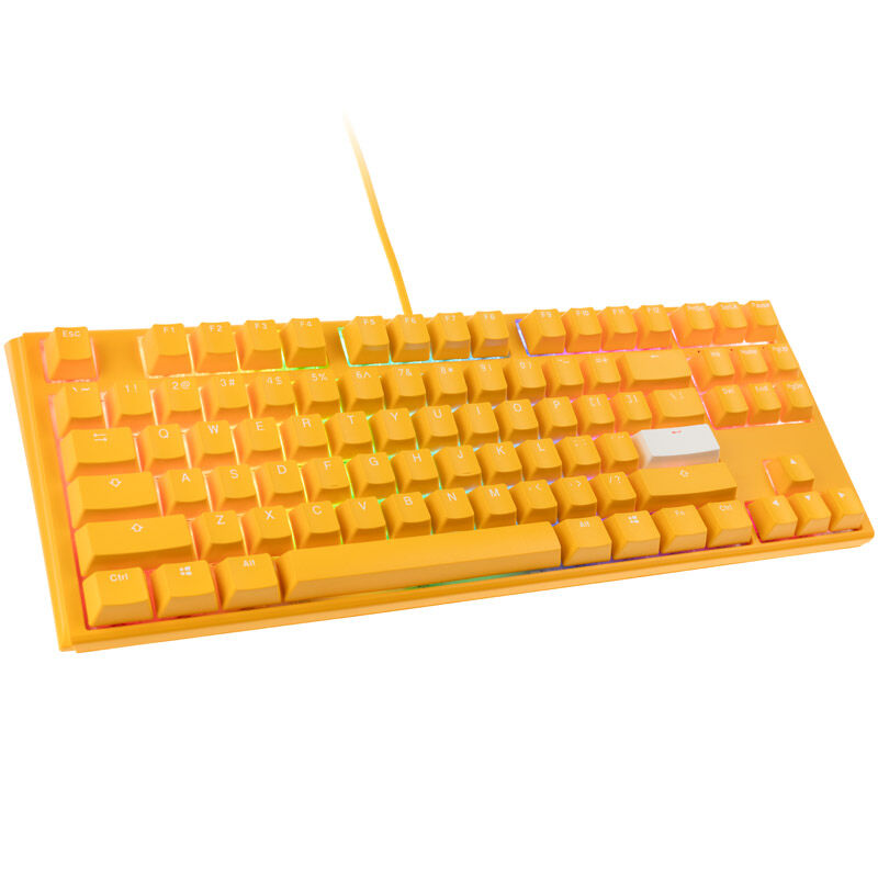 Ducky One 3 Yellow TKL gamingtastatur RGB forfra