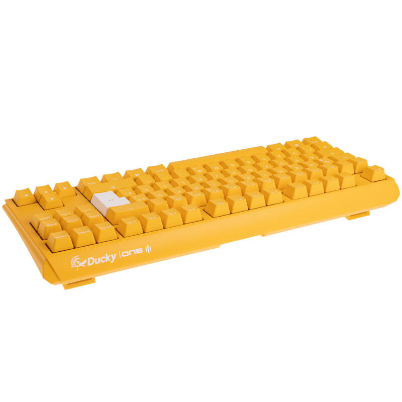 Nærbilde av tastaturknapper på Ducky One 3 Yellow TKL