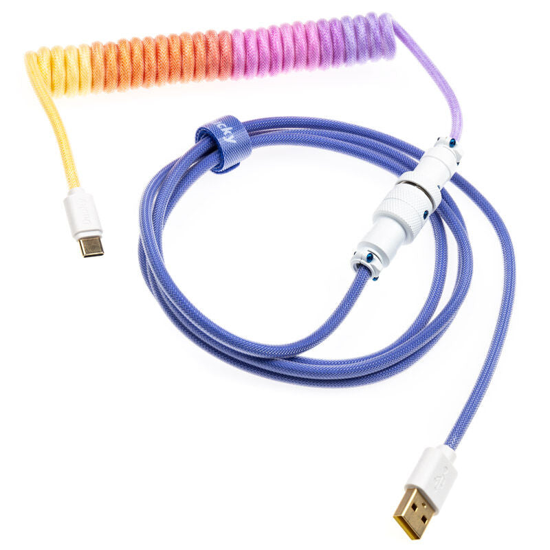 Ducky Premicord Afterglow spiralkabel USB-C til USB-A 1,8 m forfra