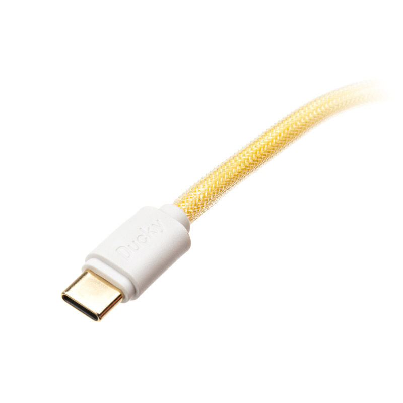 Ducky Premicord Afterglow spiralkabel USB-C til USB-A 1,8 m montert