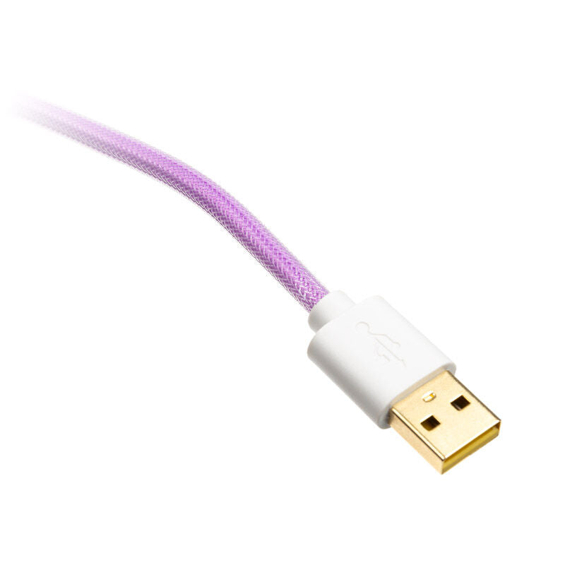 Ducky Premicord Azure spiralkabel USB-C til USB-A 1,8 m detalj av spiral