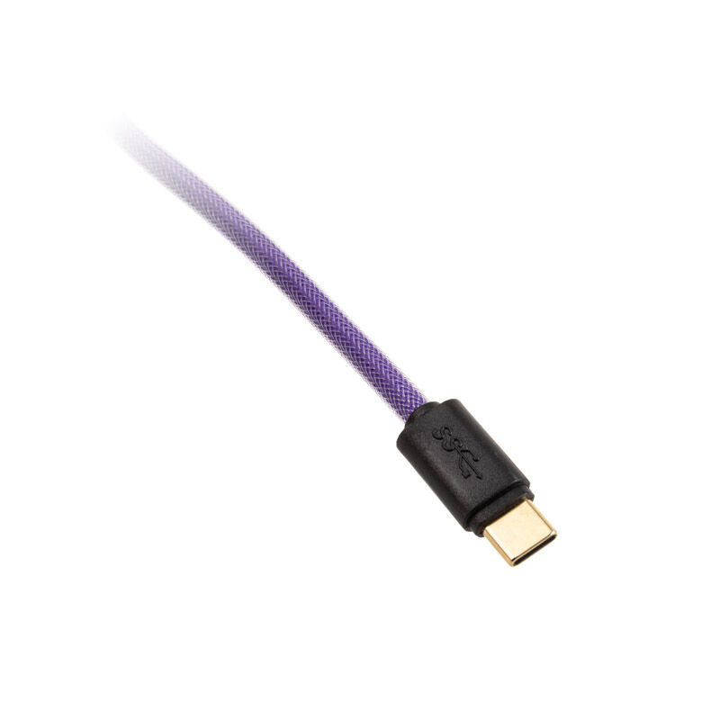 Montert Ducky Premicord Joker spiralkabel USB-C til USB-A 1,8 m på tastatur