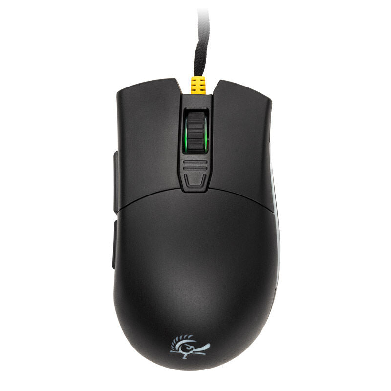 Ducky Secret M Retro gamingmus kablet 16000 DPI RGB svart detalj av taster