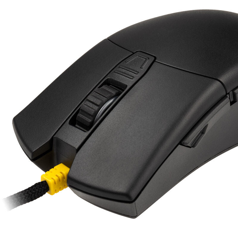 Ducky Secret M Retro gamingmus kablet 16000 DPI RGB svart sideprofil