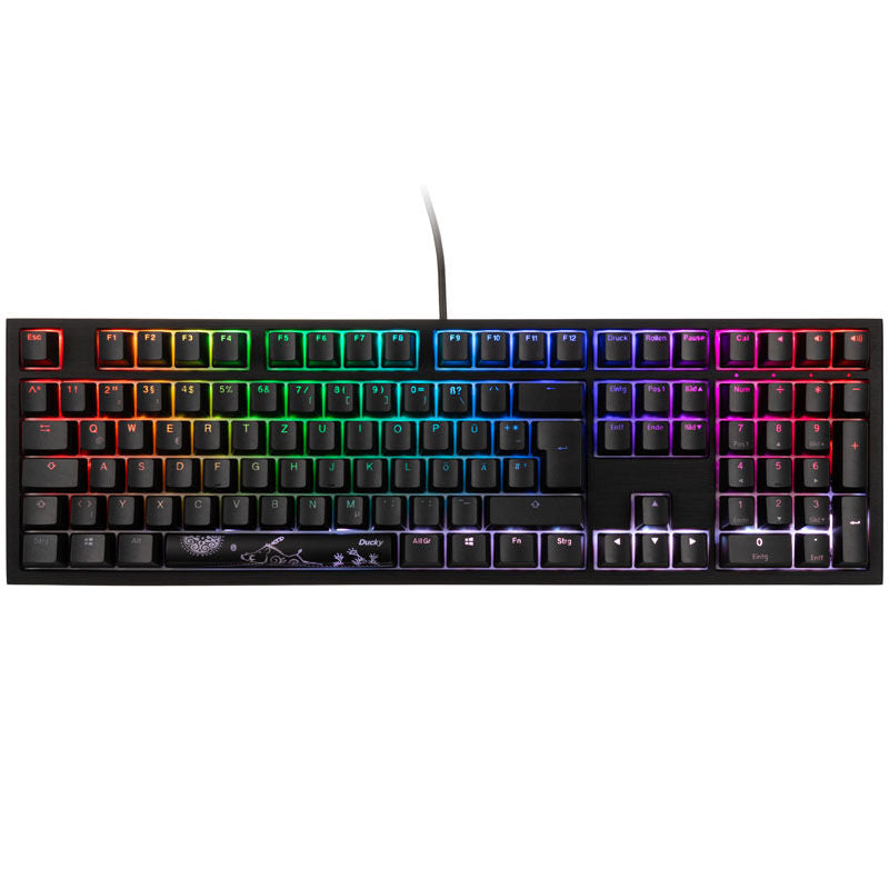 Ducky Shine 7 PBT gamingtastatur RGB MX-Black bakside