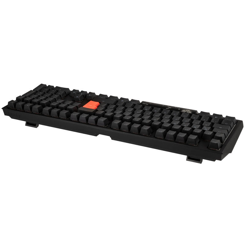 Detalj av Ducky Shine 7 PBT gamingtastatur RGB MX-Black tastaturknapper