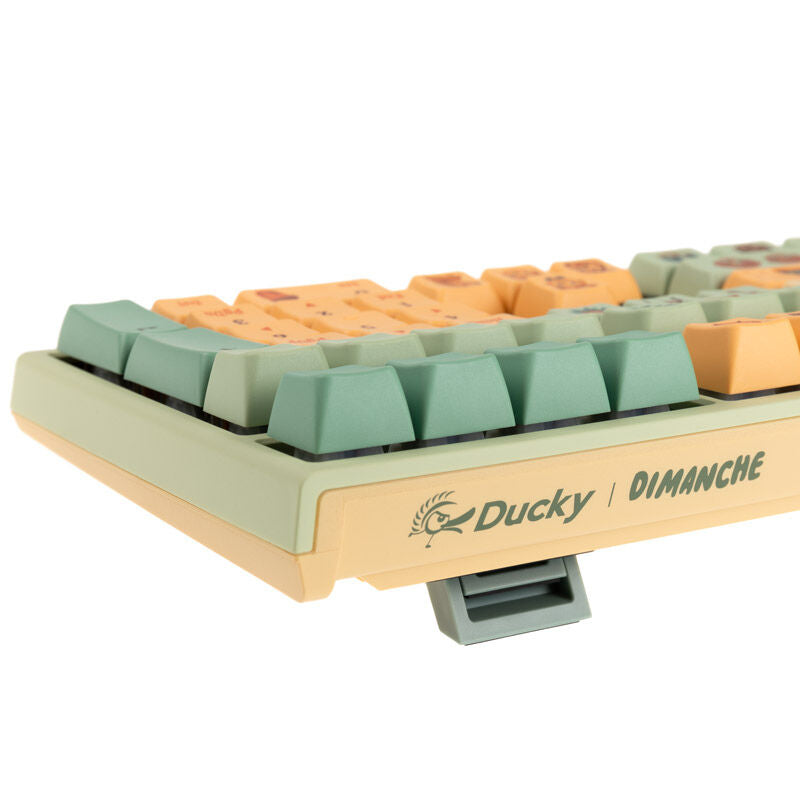 Overblikk over Ducky x Dimanche One 2 Pro gamingtastatur Peter Pan Varmilo V2 Iris med lys